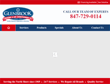 Tablet Screenshot of glenbrookheating.com